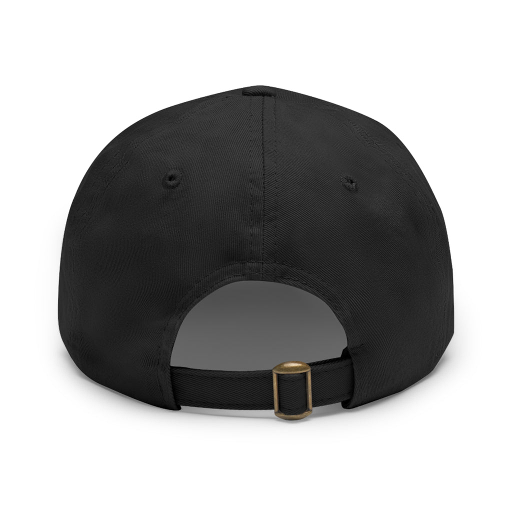 Mushroom Patch Dad Hat — Colorful Psychedelic Fungi Leather Patch Cap