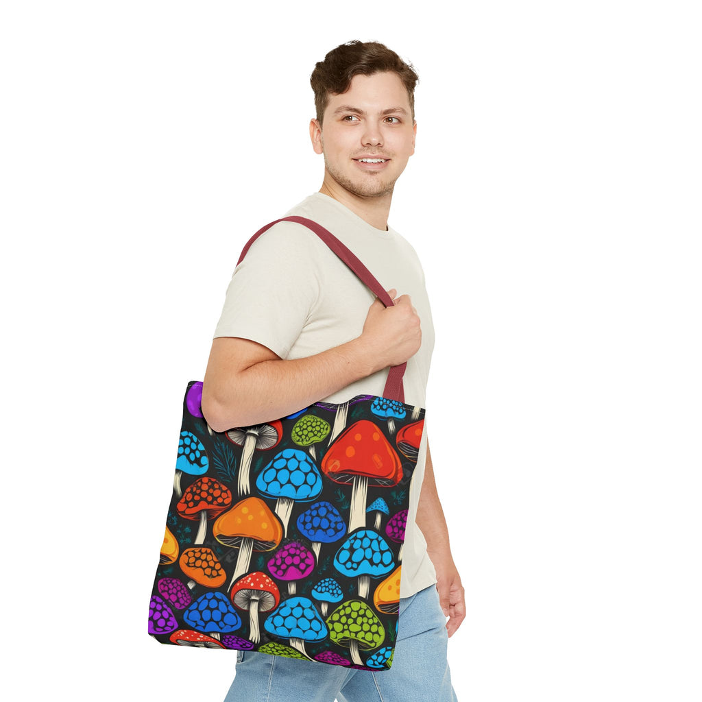 🌈 Color Pop Mushroom Tote – Carry Bold, Live Bright 🍄👜