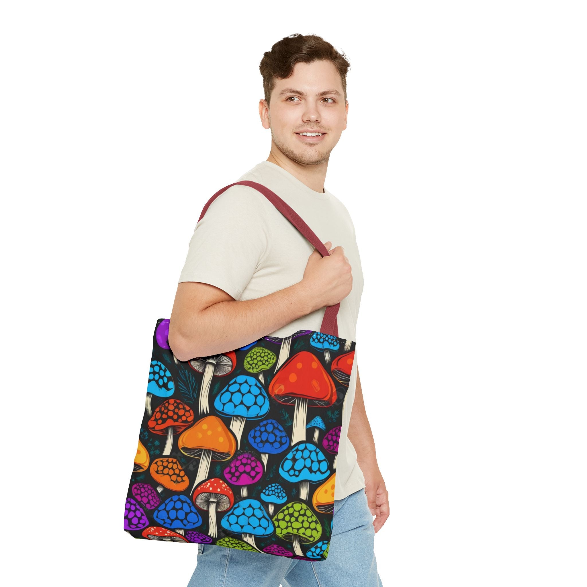 🌈 Color Pop Mushroom Tote – Carry Bold, Live Bright 🍄👜