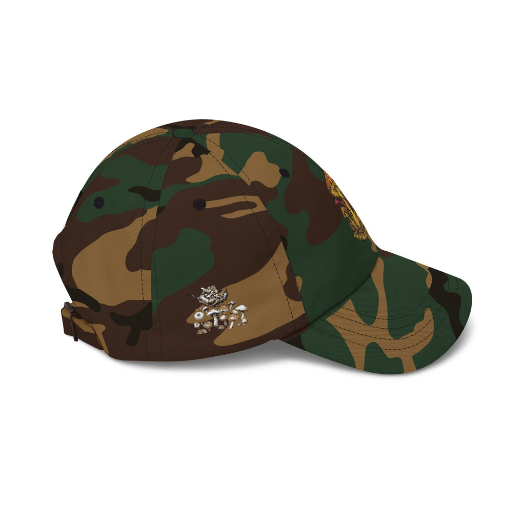 Mushroom Cluster Dad Cap — Psychedelic Nature Embroidered Baseball Hat