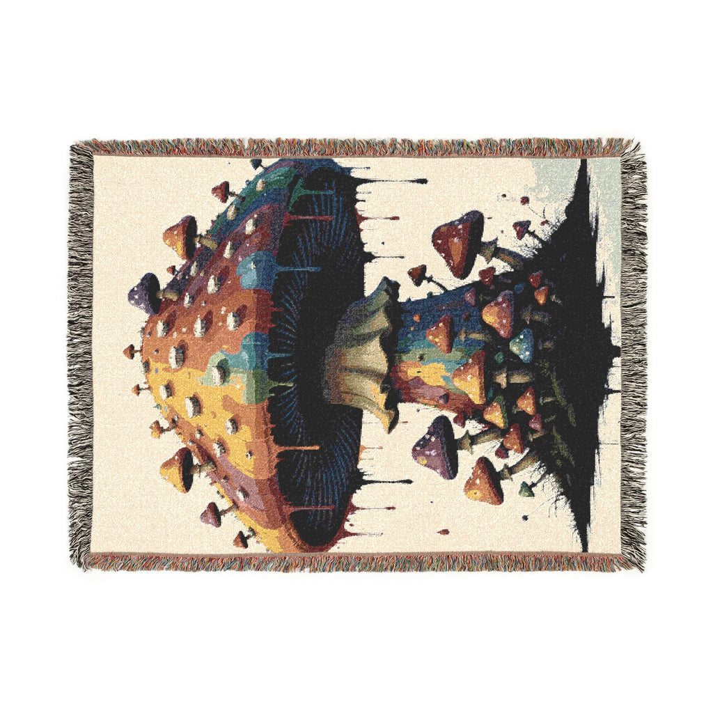 Woven Blanket — Surreal Floating Island Tapestry Throw