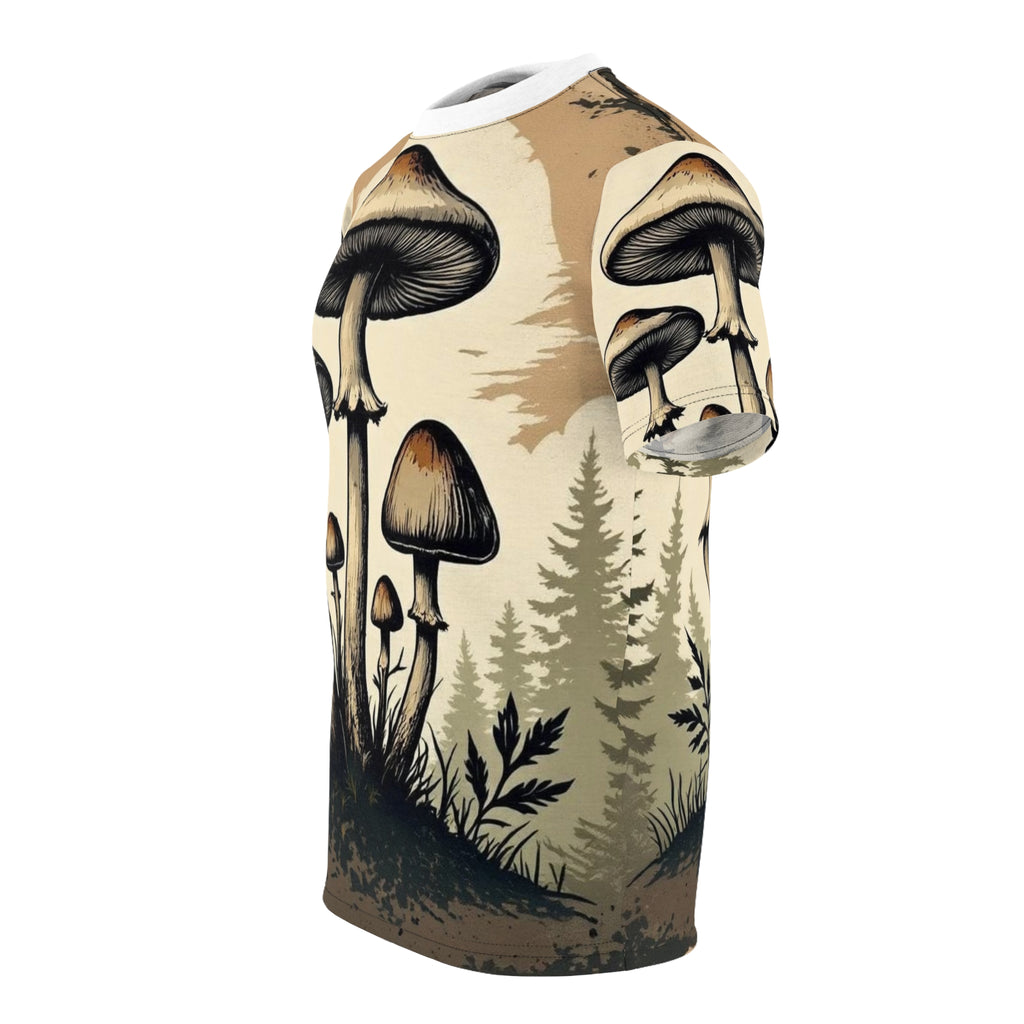 Psychedelic Mushroom All-Over Print T-Shirt – Woodland Fungi Graphic Tee