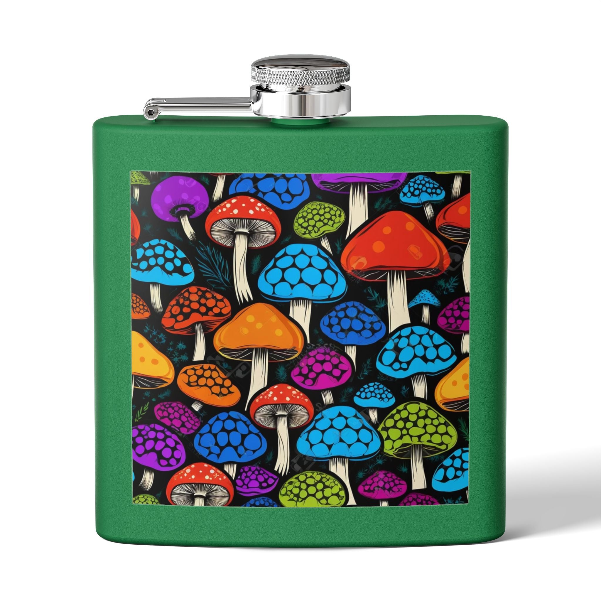🌈 Psychedelic Pop Shroom Flask – Sip Boldly, Live Colorfully 🍄