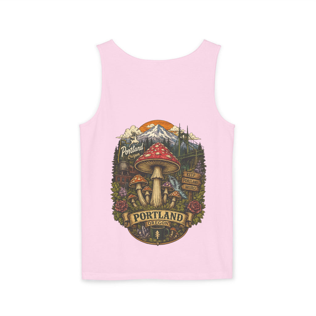 Mushroom Graphic Tank Top — Colorful Psychedelic Fungi Design