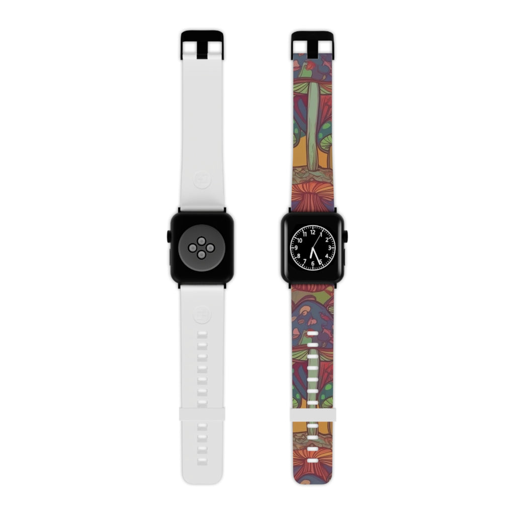 Mushroom Forest Apple Watch Band — Colorful Psychedelic Nature Strap