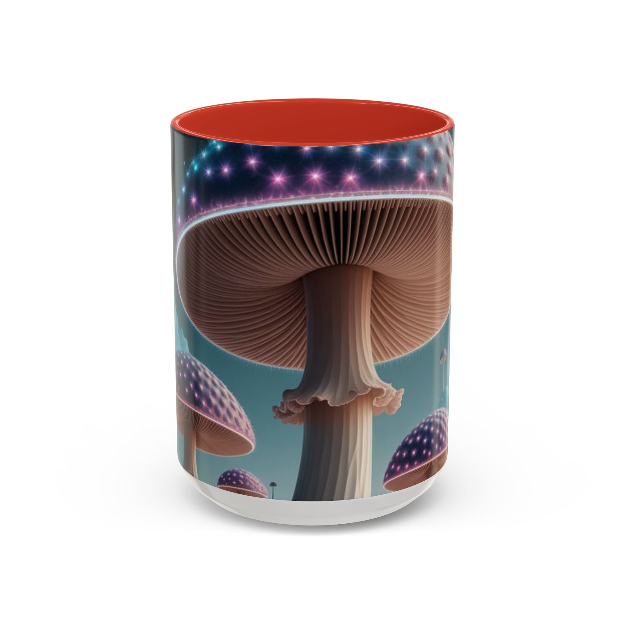 Mug: Mystical Mushroom Accent Coffee Mug — Fantasy Psychedelic Ceramic Cup (11/15oz)