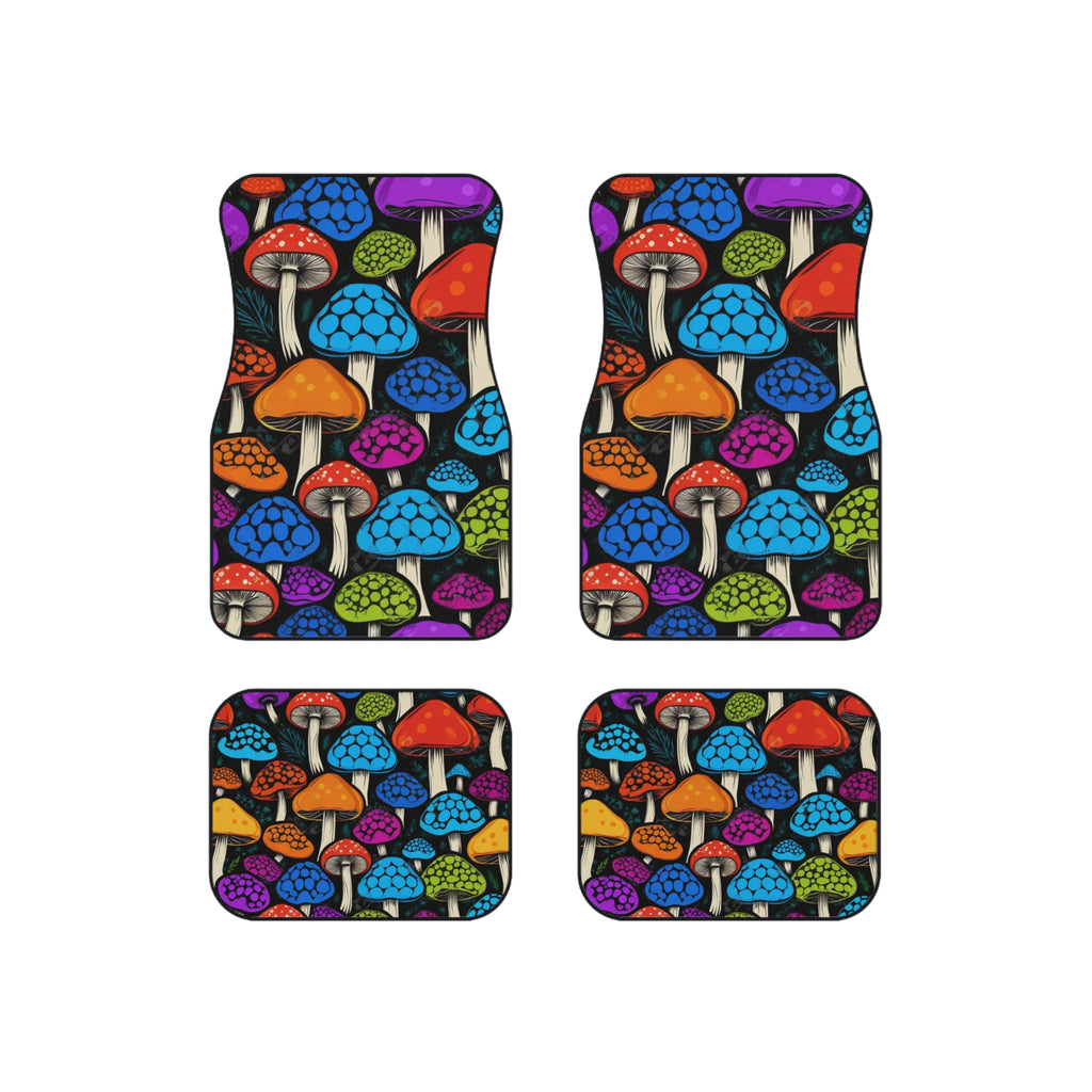 🍄 Funky Fungi Pop Floor Mat Set 🎉🚘 4-piece set🍄