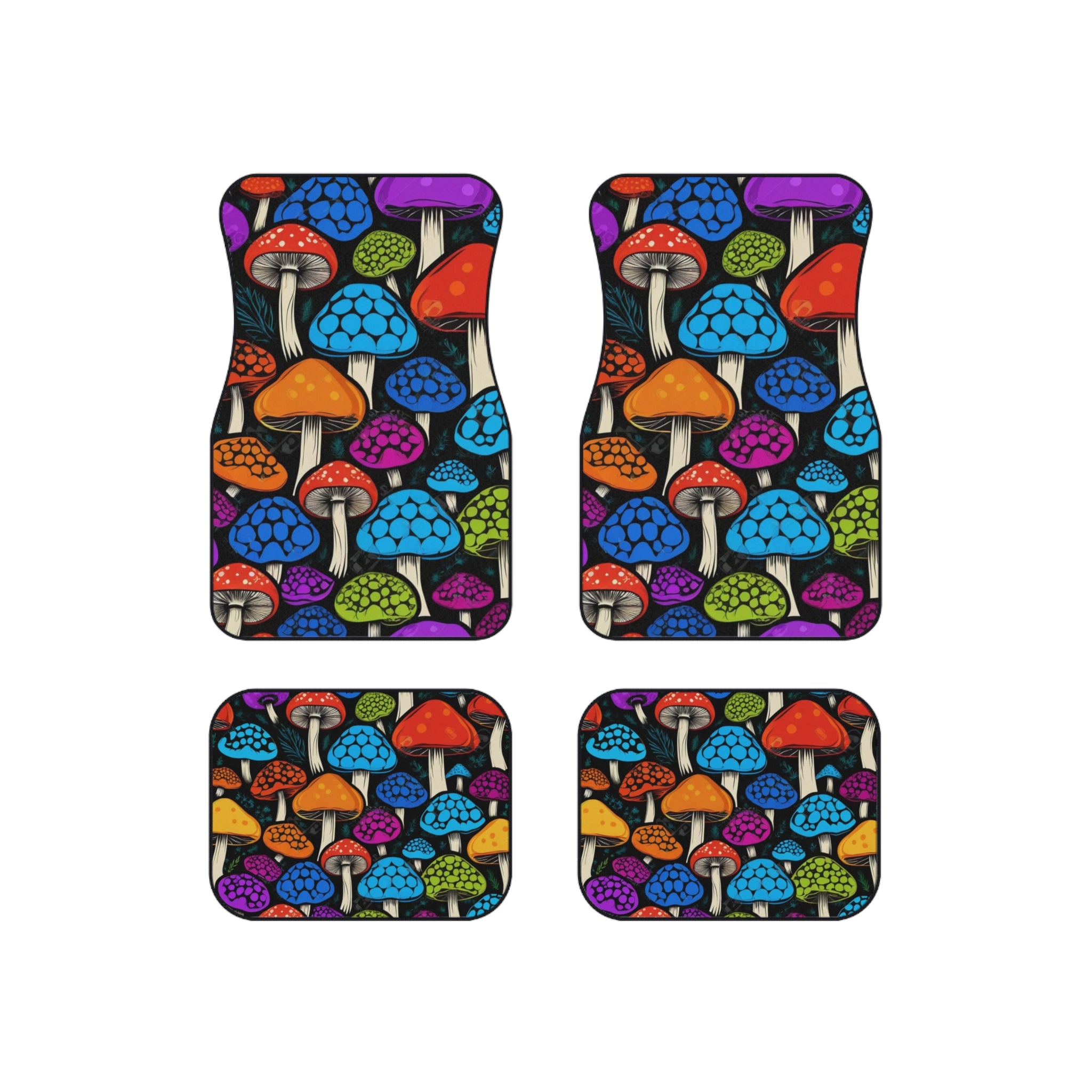 🍄 Funky Fungi Pop Floor Mat Set 🎉🚘 4-piece set🍄