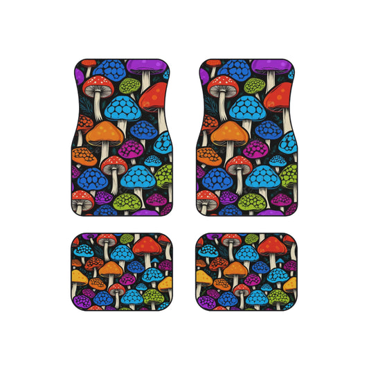 🍄 Funky Fungi Pop Floor Mat Set 🎉🚘 4-piece set🍄