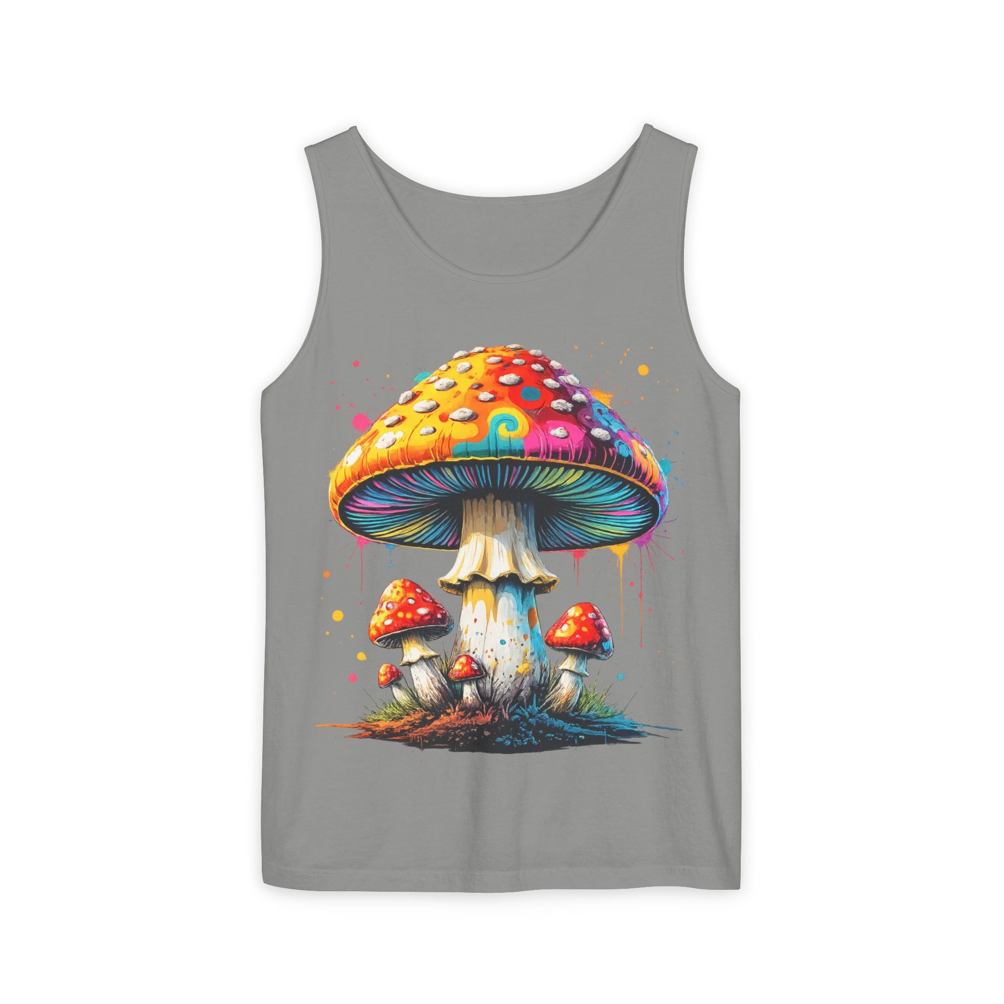 Mushroom Graphic Tank Top — Colorful Psychedelic Fungi Design