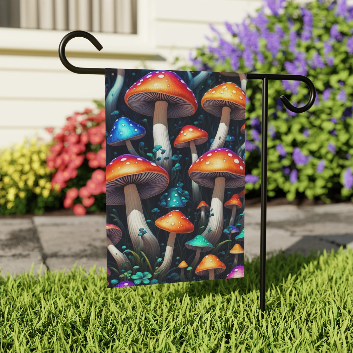 🍄🌈 Enchanted Mushroom Forest Flag – Bold, Bright Magical! ✨🎉