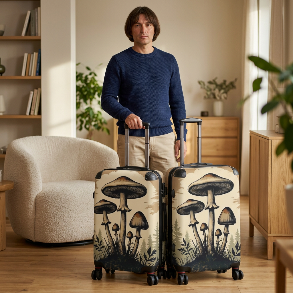 Suitcase: Mushroom Forest Suitcase – Botanical Travel Carry-On