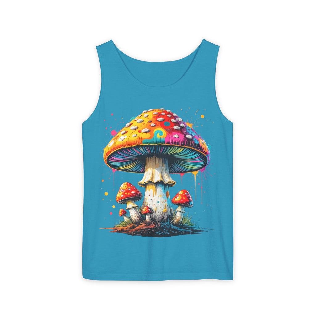 Mushroom Graphic Tank Top — Colorful Psychedelic Fungi Design