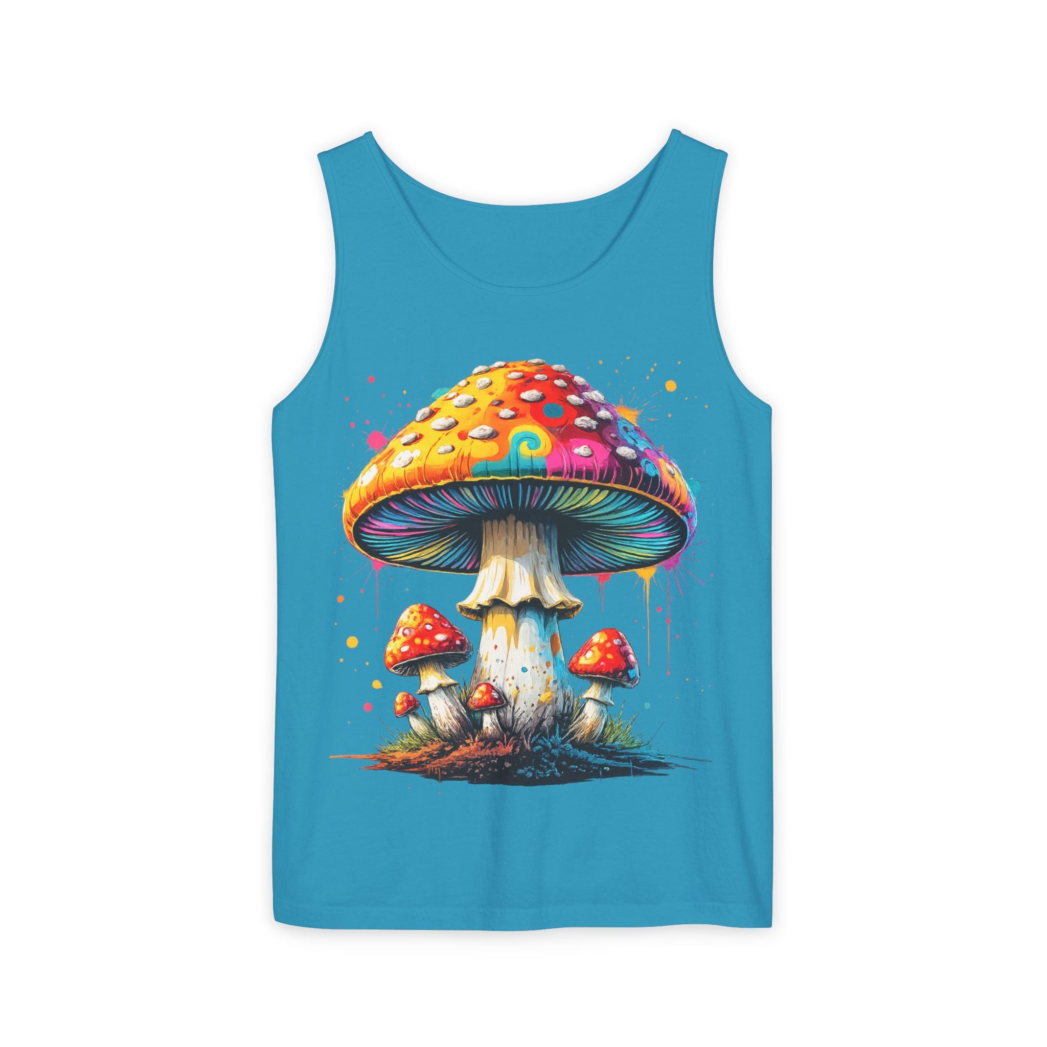 Mushroom Graphic Tank Top — Colorful Psychedelic Fungi Design