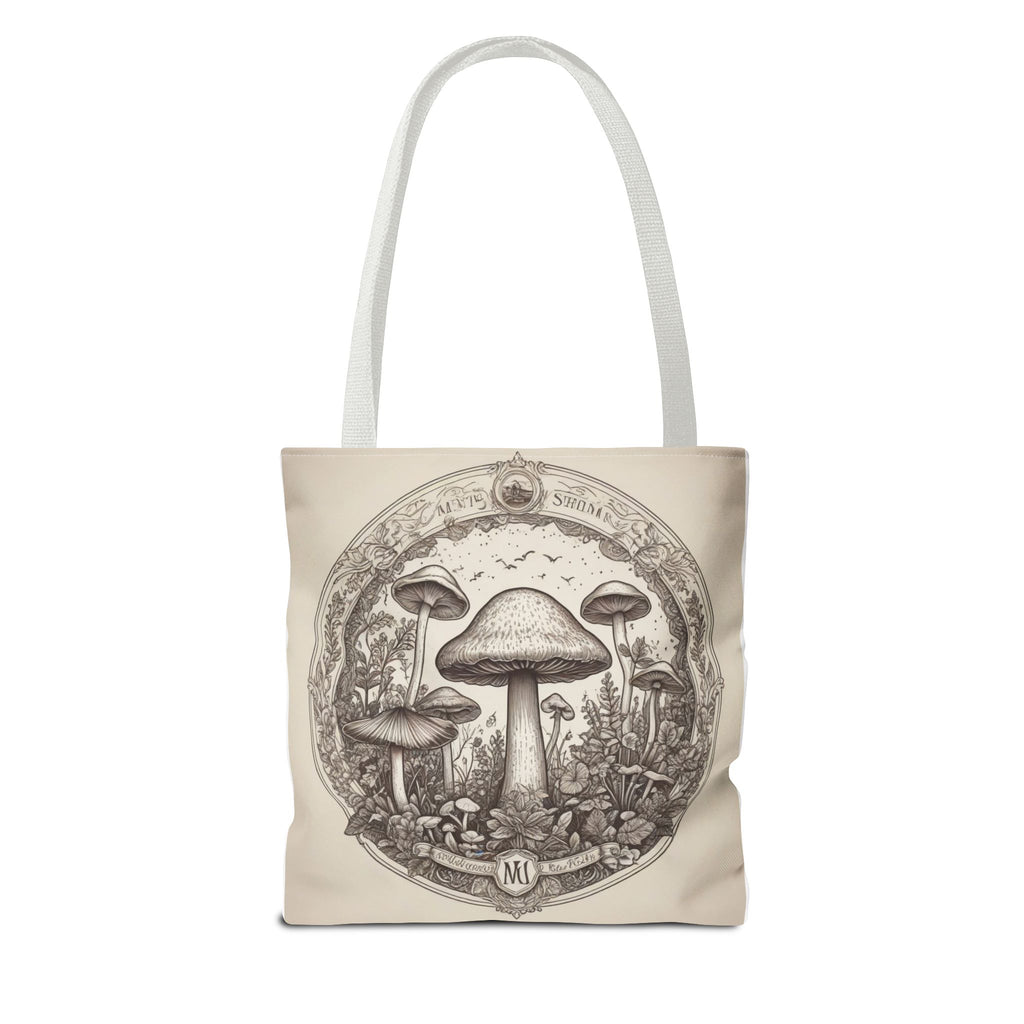 👜 Mystic Shroom Circle Tote Bag – Where Art Nouveau Meets Nature 🍄