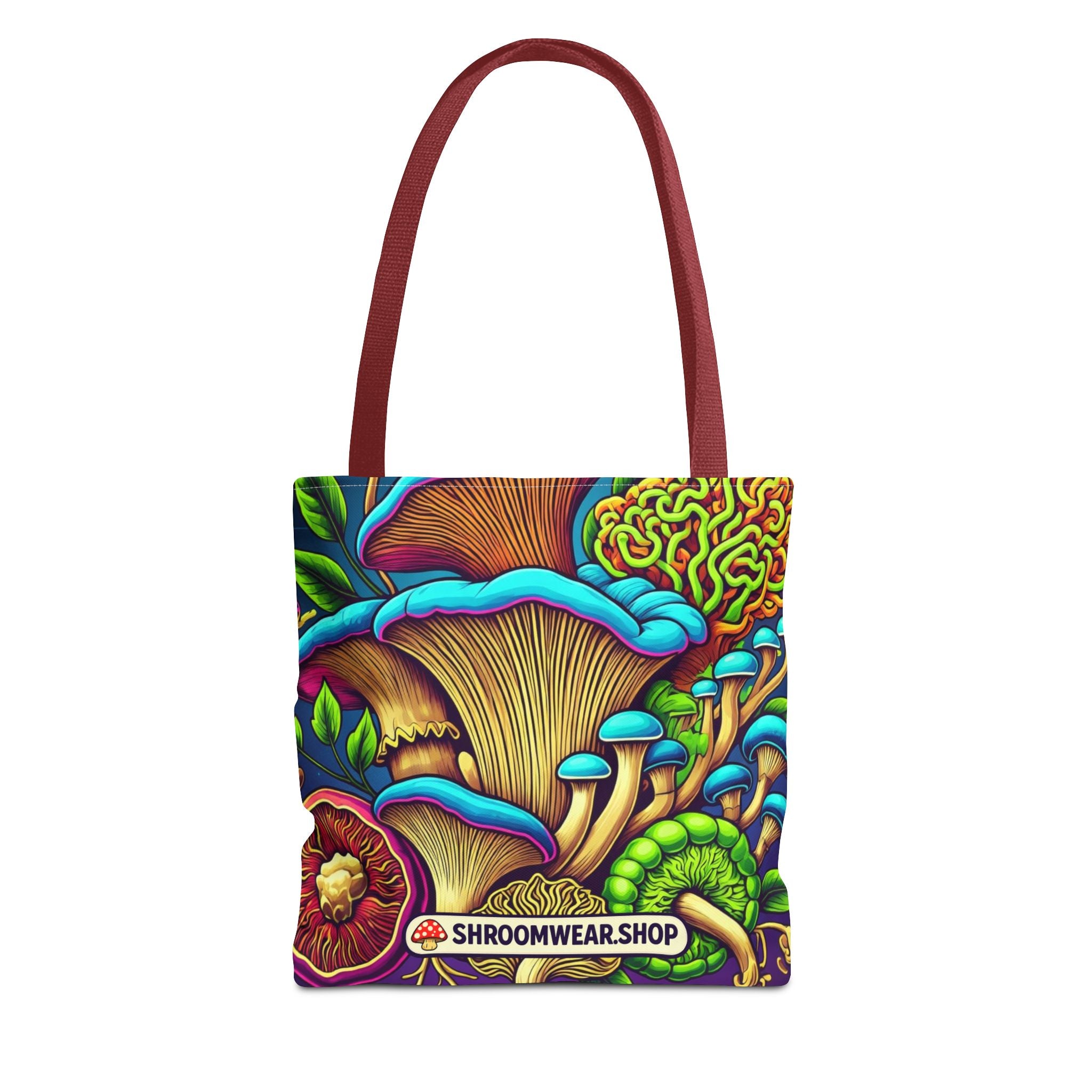 Bag: Mushroom Art Tote Bag – Psychedelic Fungi All-Over Print Eco Tote