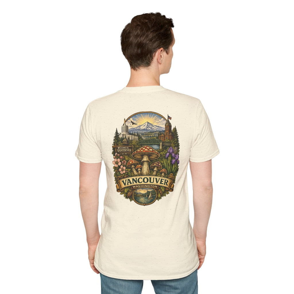 Mushroom Illustration T-Shirt – Vintage Red Toadstool Graphic