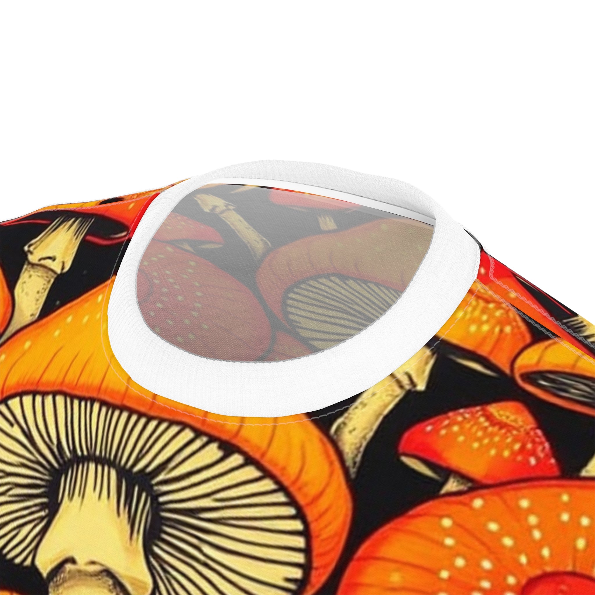 Psychedelic Orange Mushroom All-Over Print Tee