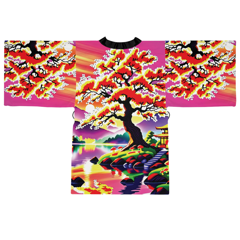 Kimono Robe: Sunset Sakura Kimono Robe