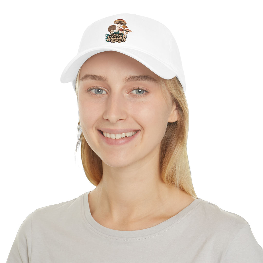 Mushroom Lovers Low Profile Baseball Cap — 'Shroom Squad' Vintage Fungi Design