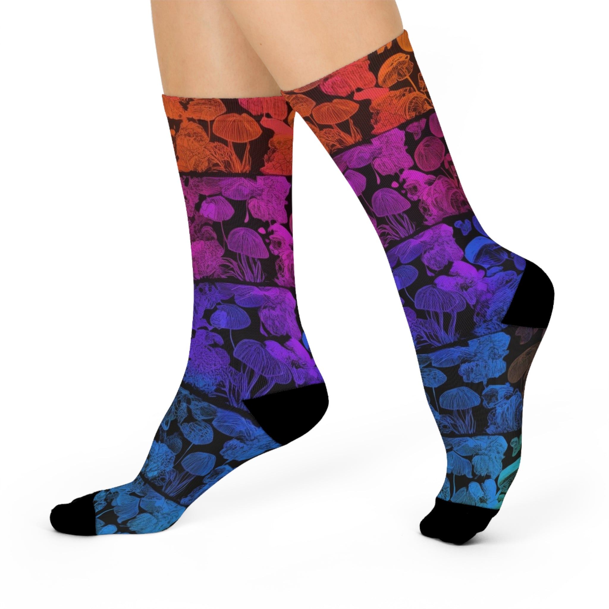 🧦🍄 Gradient Groves for Your Toes. 🌈🌿