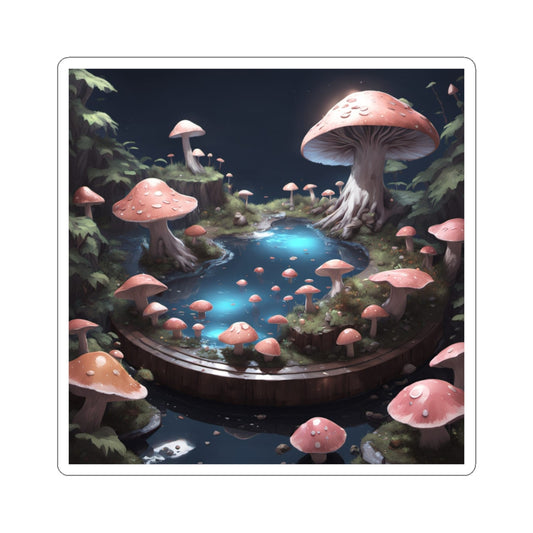 🌙 "Mushroom Lagoon" Sticker – Step Into the Magic. 🍄✨