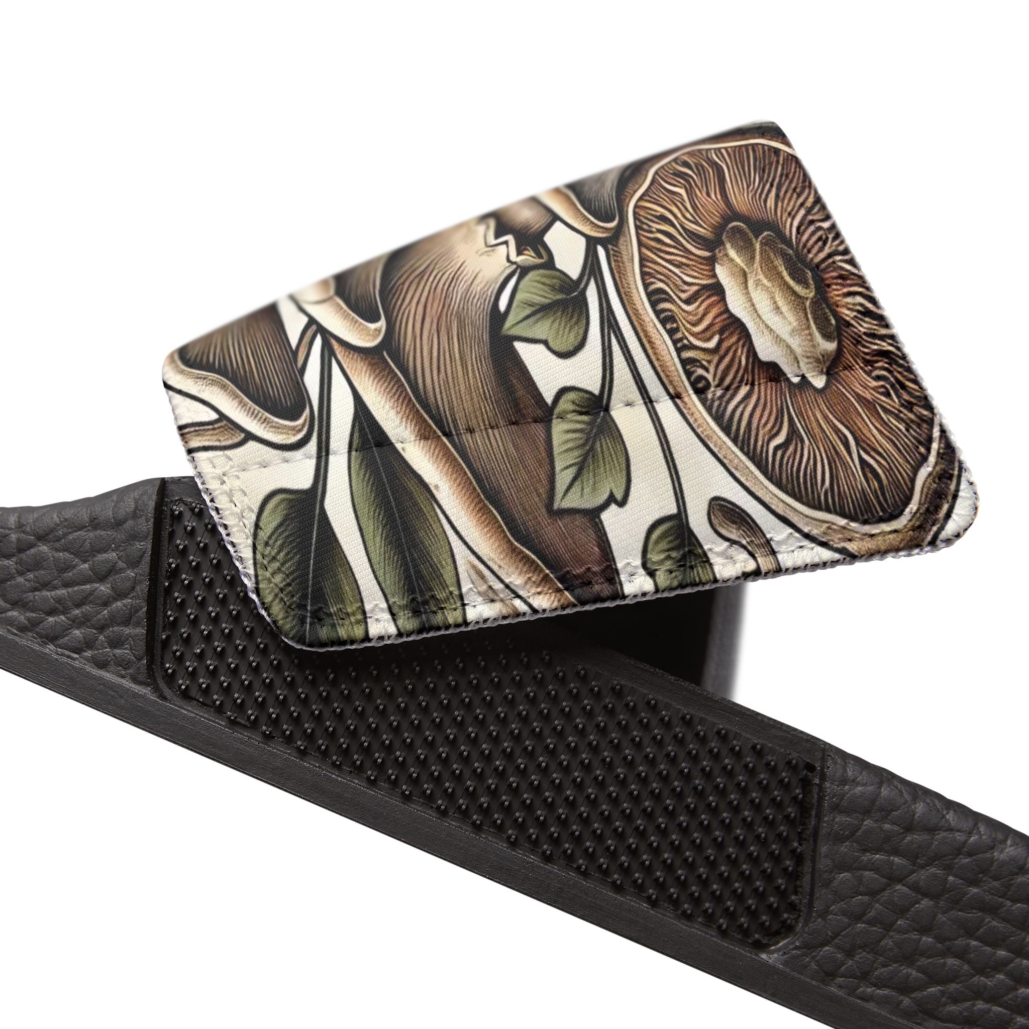 Mushroom Art Slide Sandals — Removable Strap Men's Slides