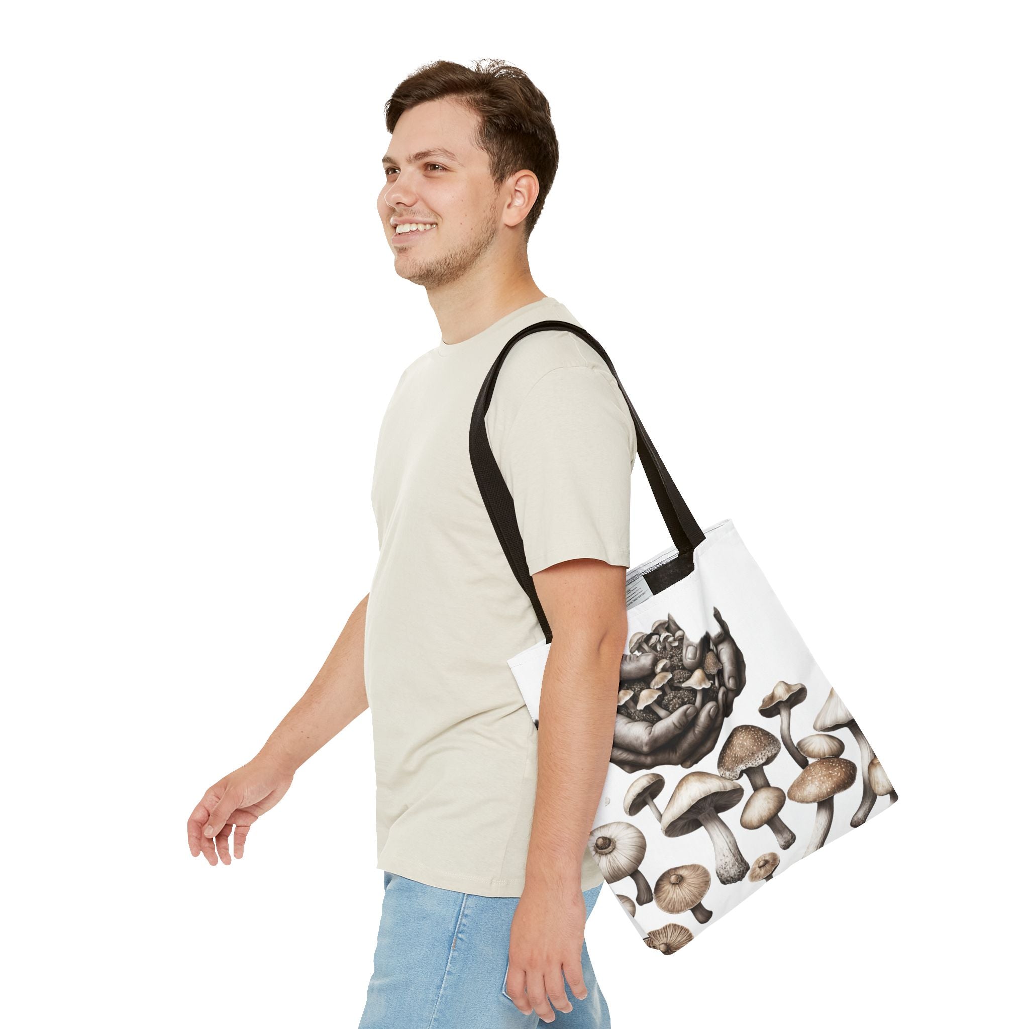 👐 “Harvested by Hand” Mushroom Tote – Carry Nature’s Story 🍄