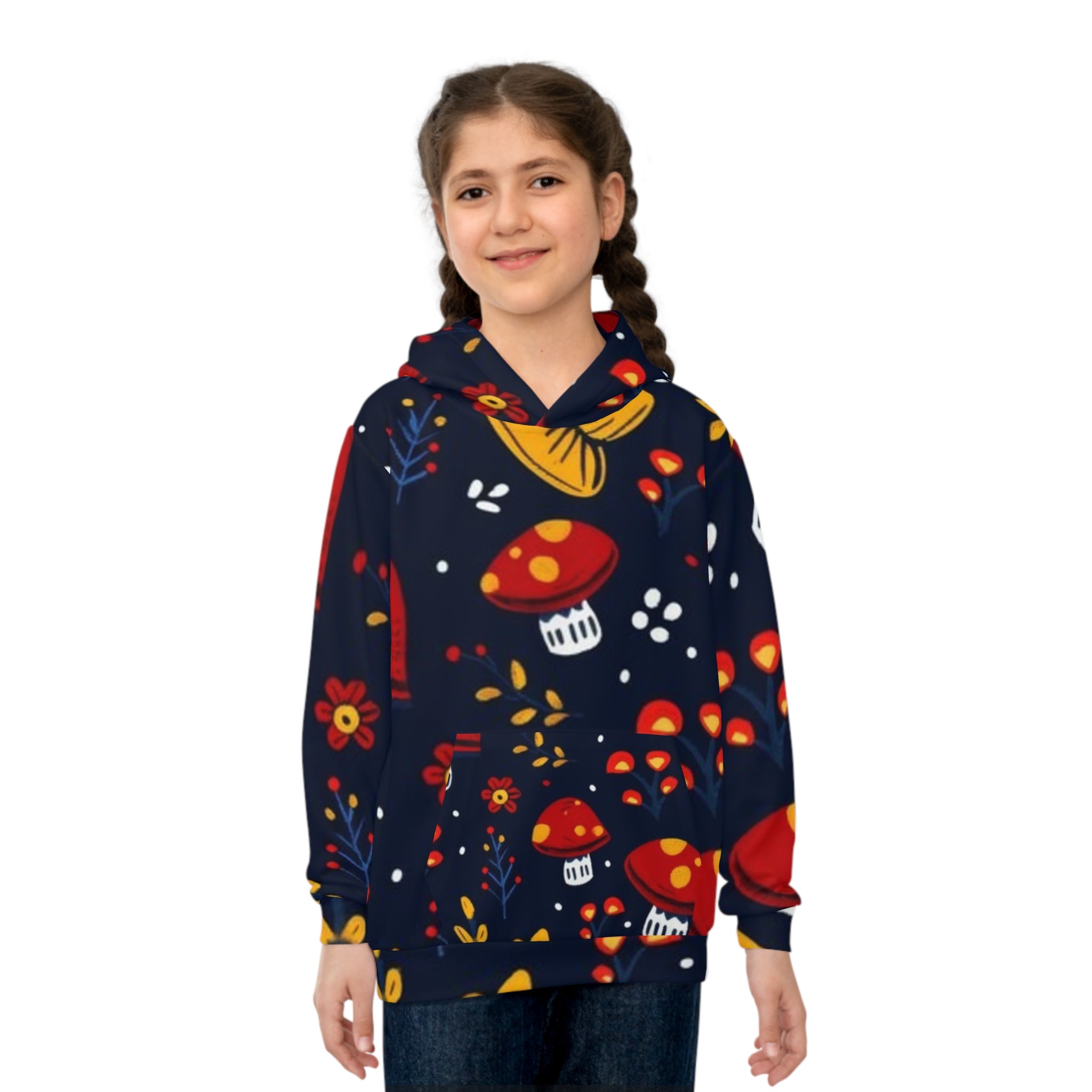 🍄🌌 Midnight Enchanted Forest Hoodie 🌟🌿