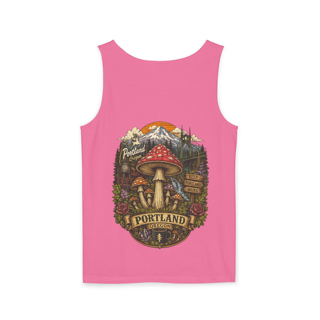 Mushroom Graphic Tank Top — Colorful Psychedelic Fungi Design