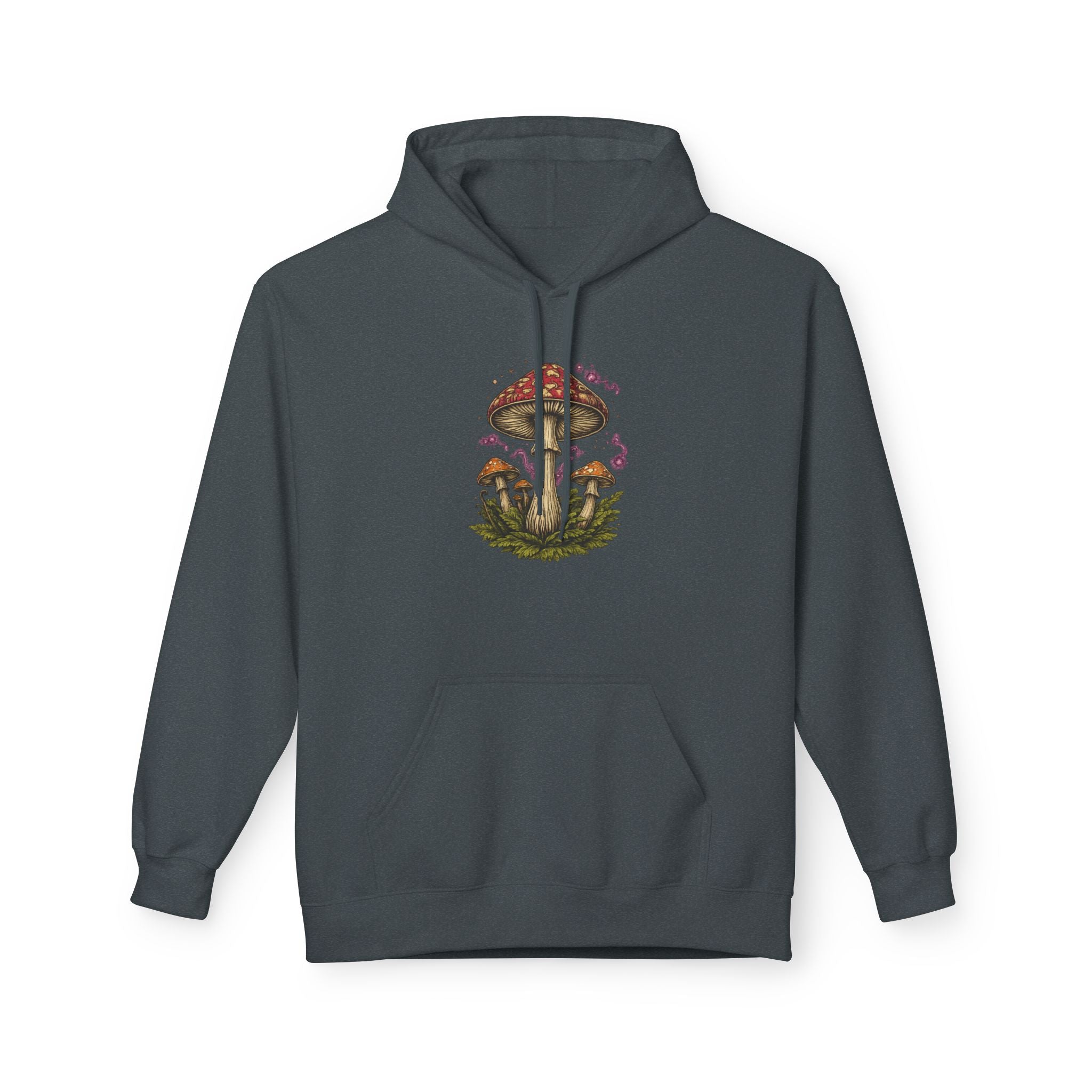 Mushroom Art Hoodie — Botanical Foraging Graphic Pullover