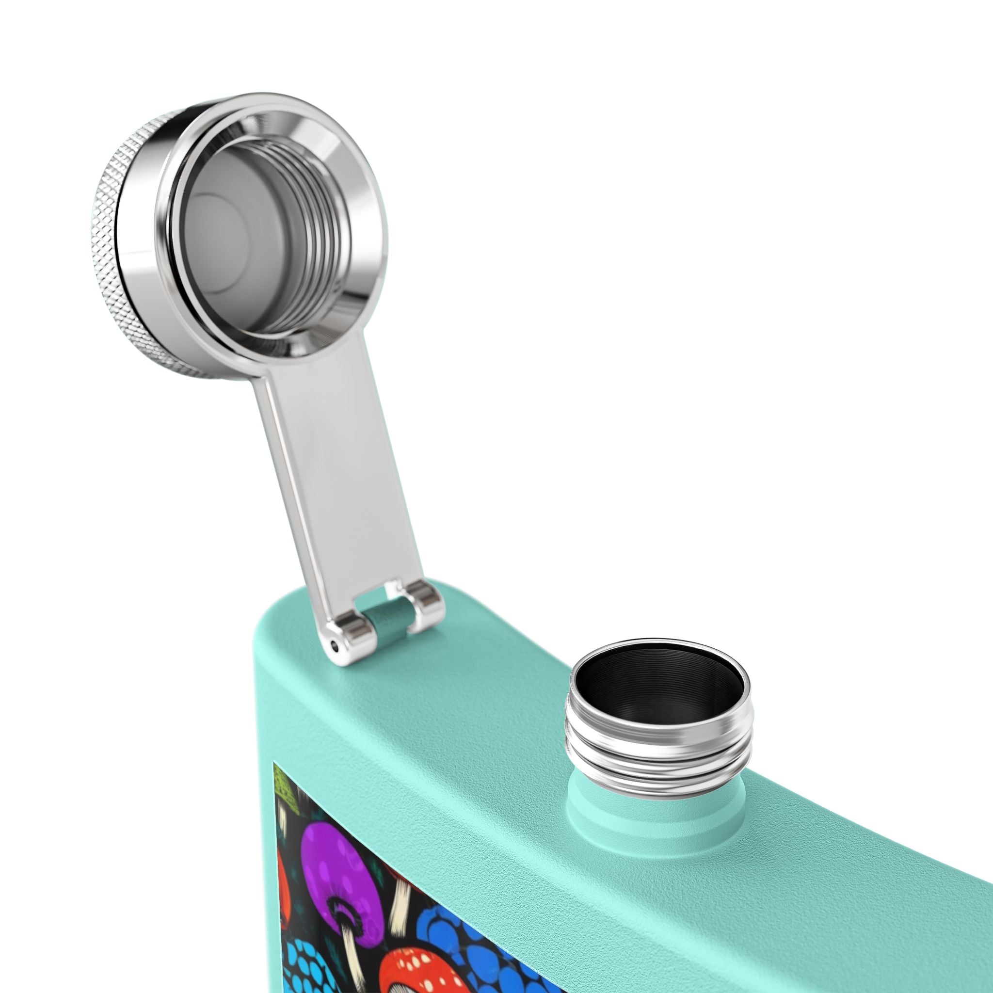 🌈 Psychedelic Pop Shroom Flask – Sip Boldly, Live Colorfully 🍄