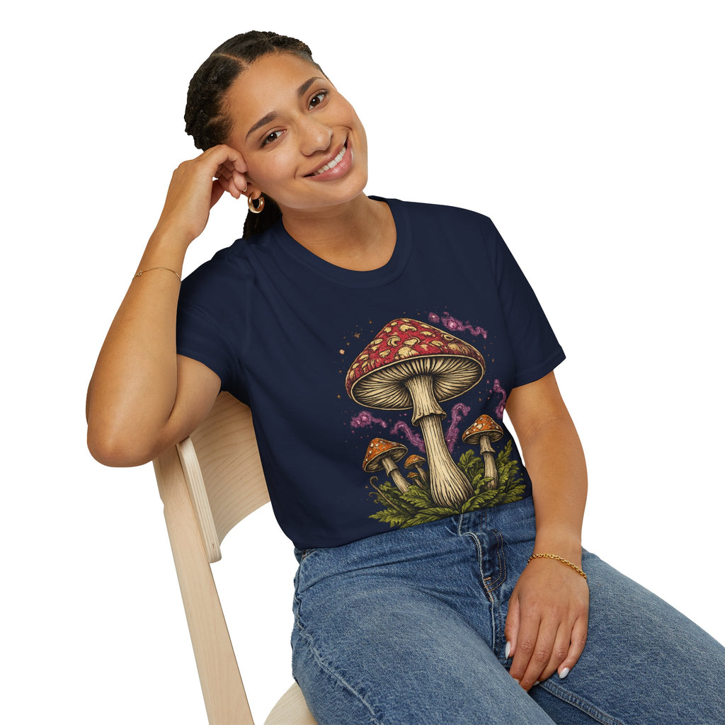 Mushroom Magic T-Shirt — Vintage Red Toadstool Illustration