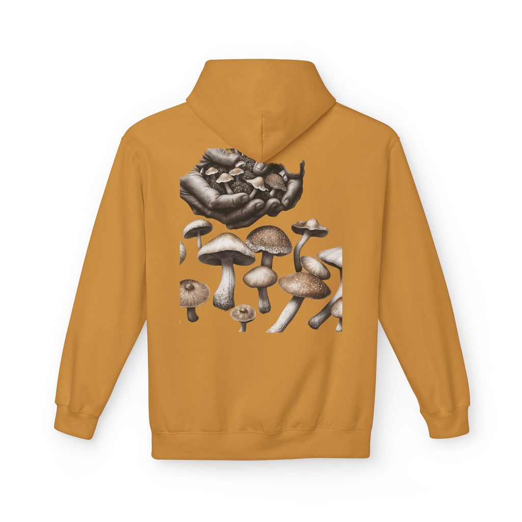 Mushroom Art Hoodie — Botanical Foraging Graphic Pullover