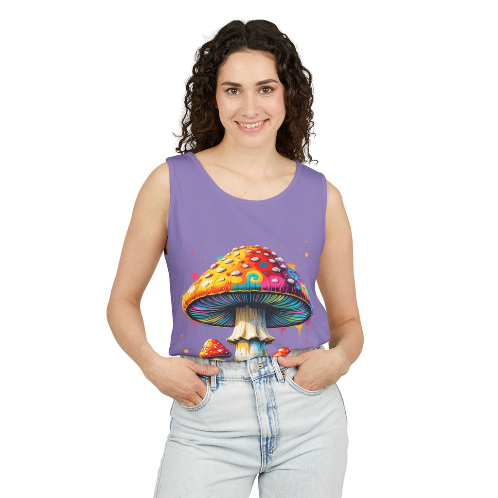 City: Portland Mushroom Tank Top — Psychedelic Forest Graphic Tank