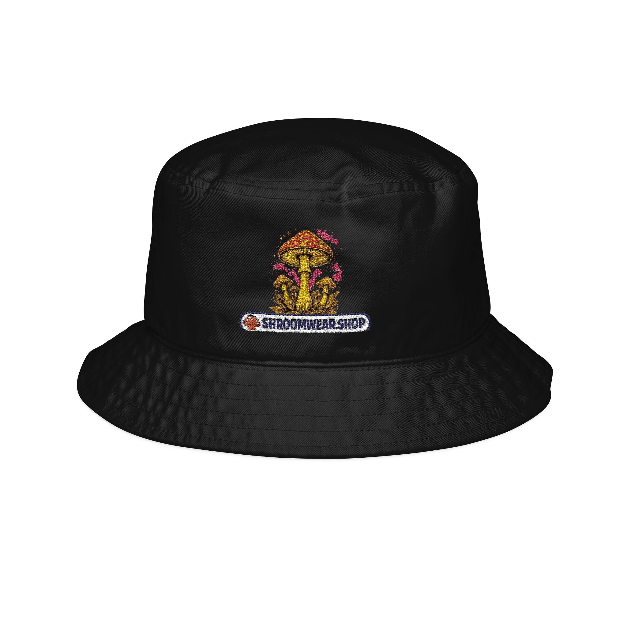 Mushroom Garden Bucket Hat — Floral Psychedelic Nature Graphic