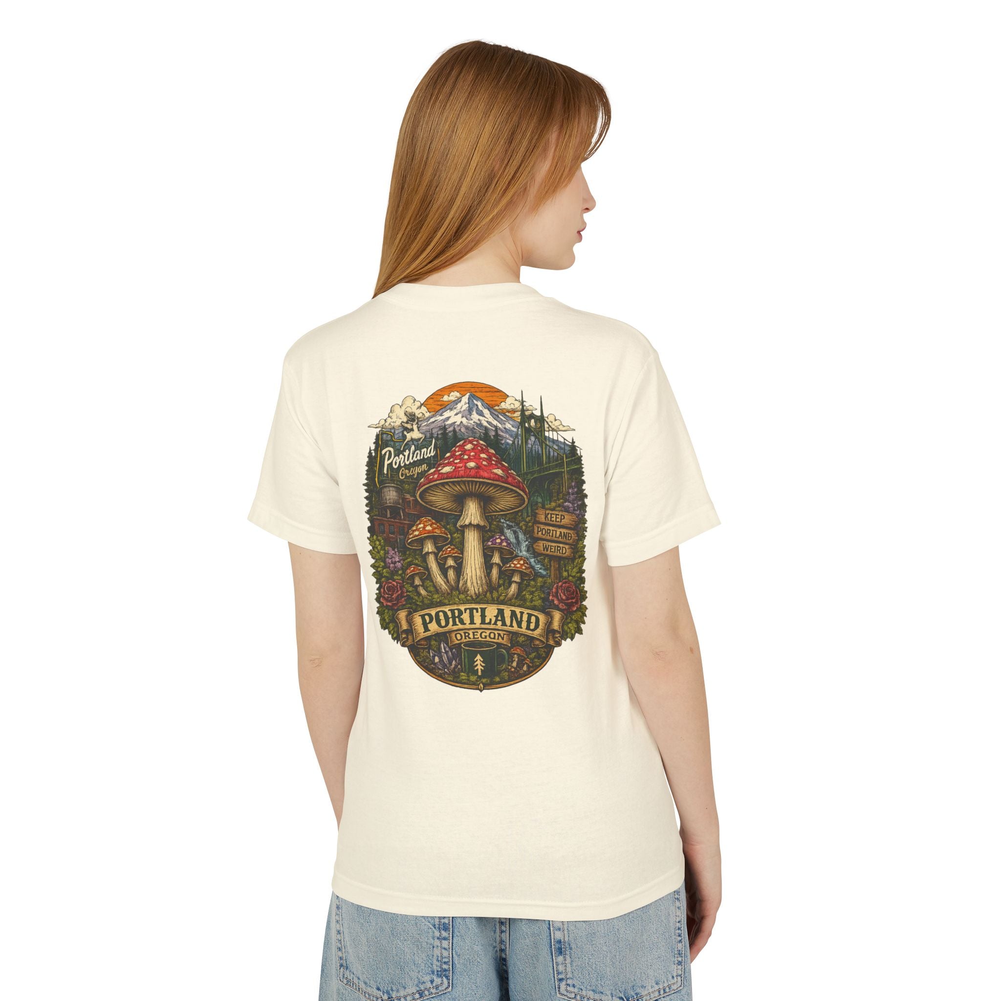 Portland Mushrooms Graphic Tee — Vintage Outdoor Nature T-Shirt