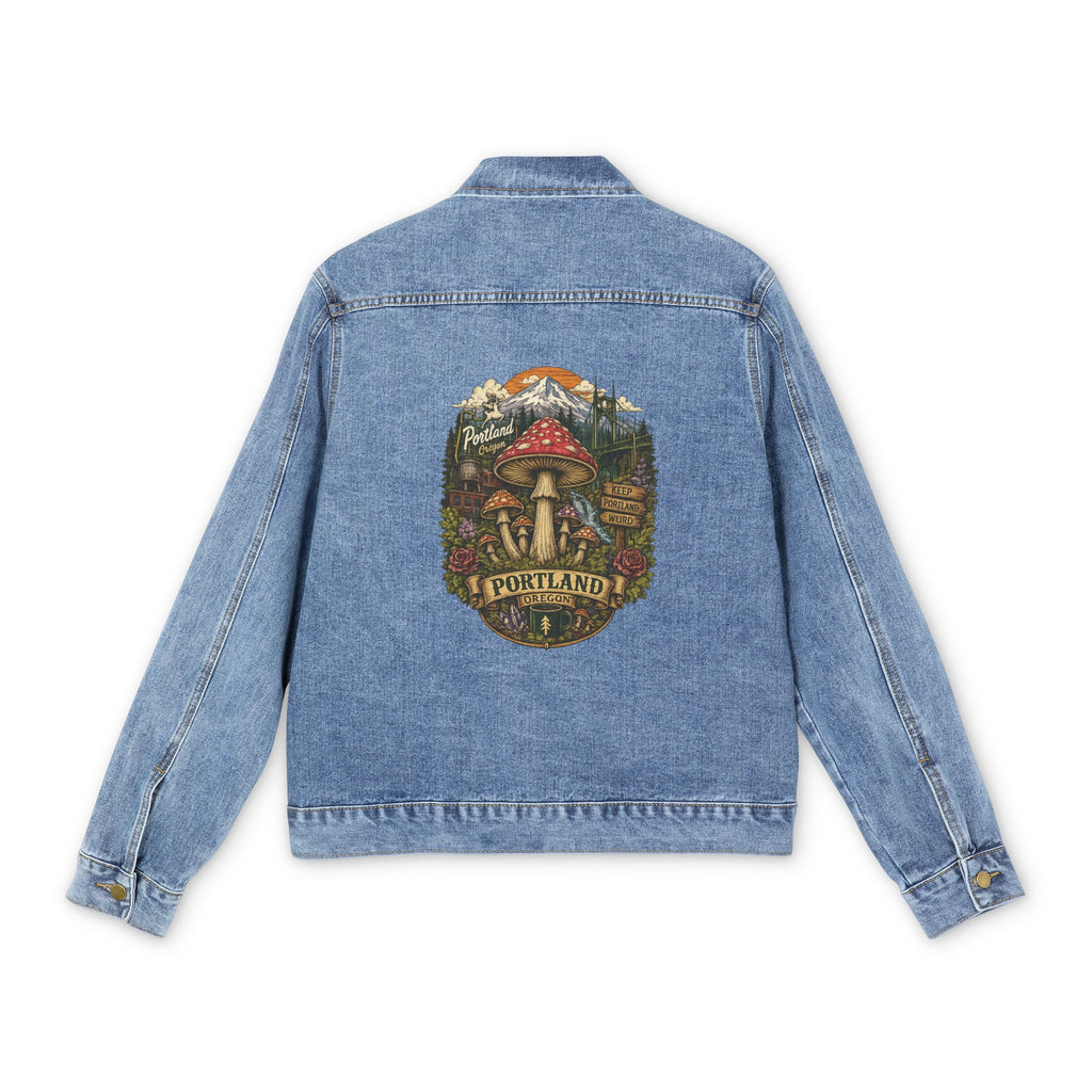 City: Portland Denim Jacket — Portland Mushroom Forest Back Patch