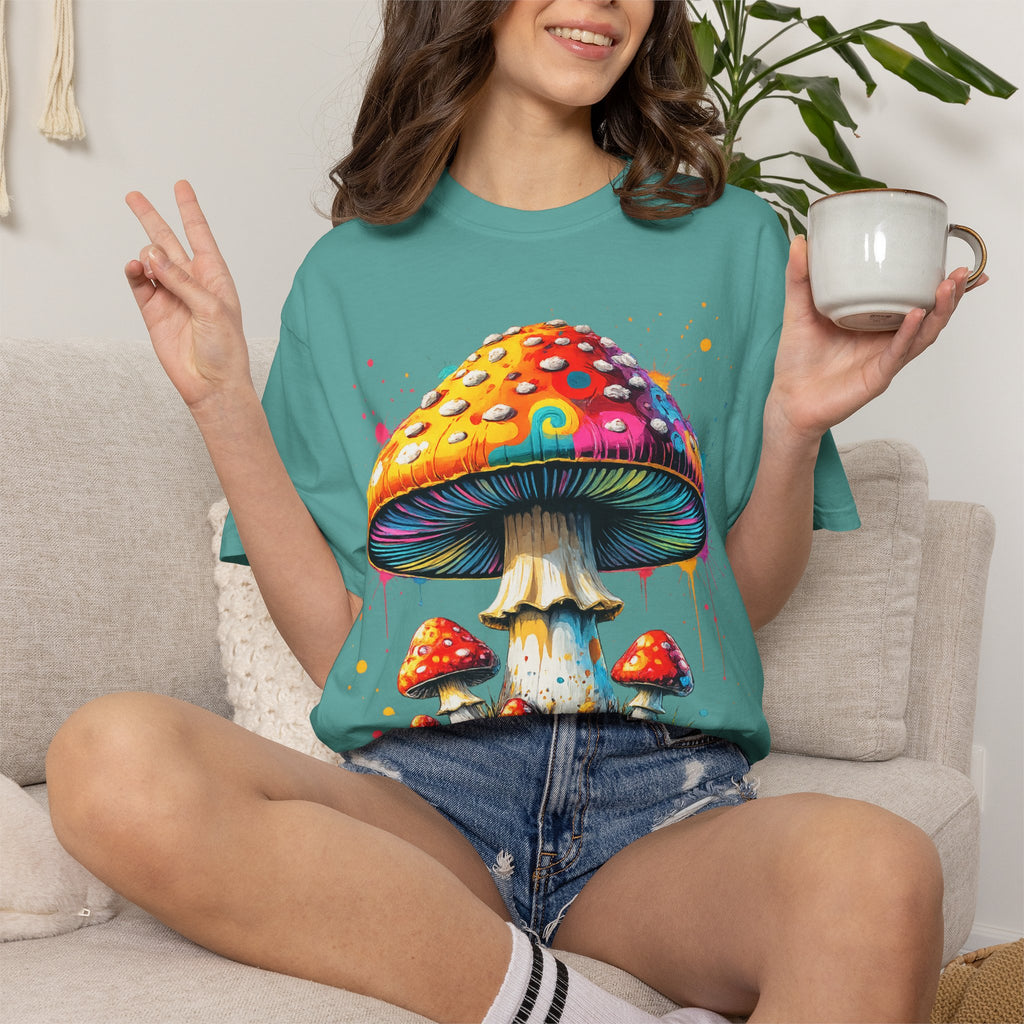 Lake Oswego Mushroom T-Shirt — Vintage Nature & Psychedelic Fungi Design