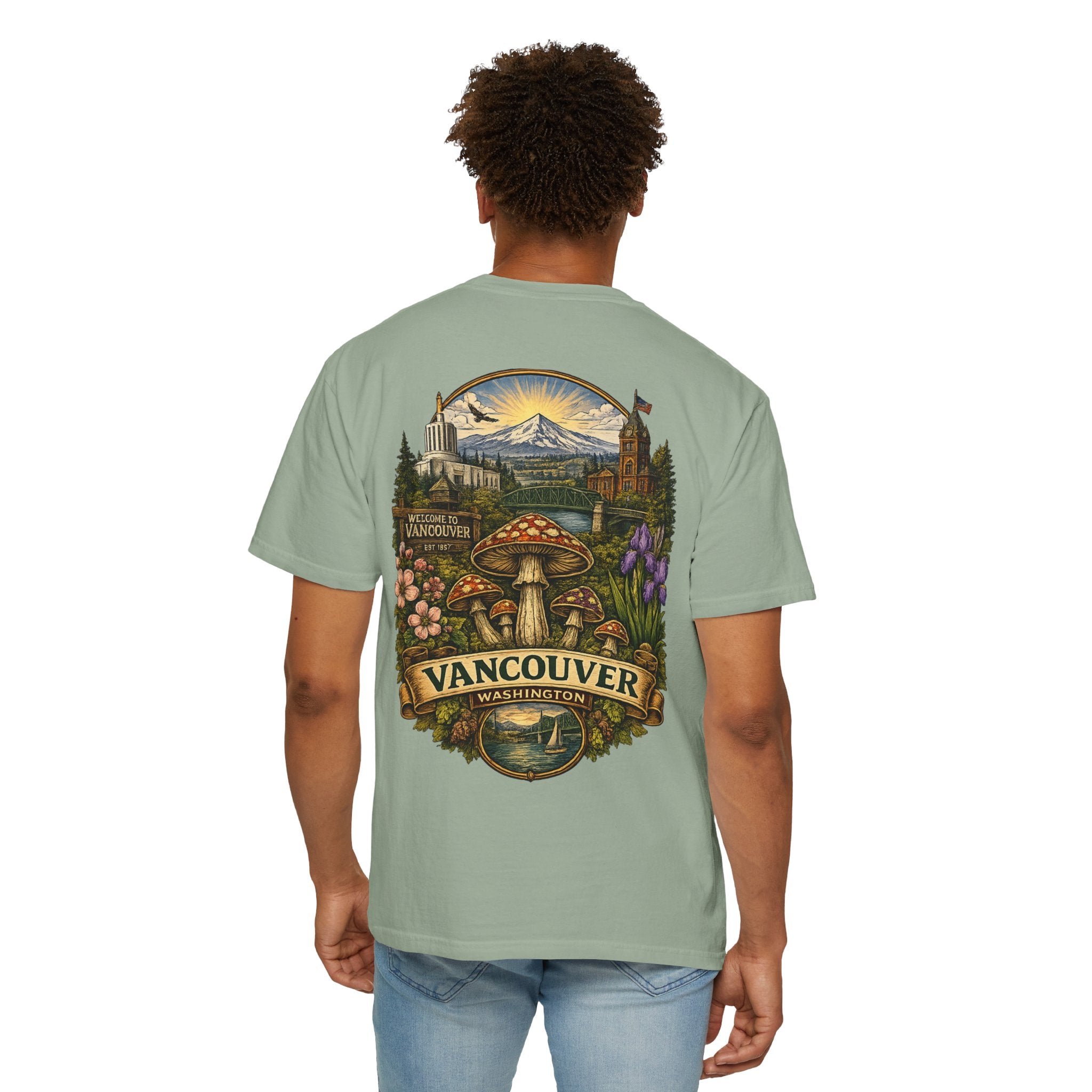 Lake Oswego Mushroom T-Shirt — Vintage Nature & Psychedelic Fungi Design