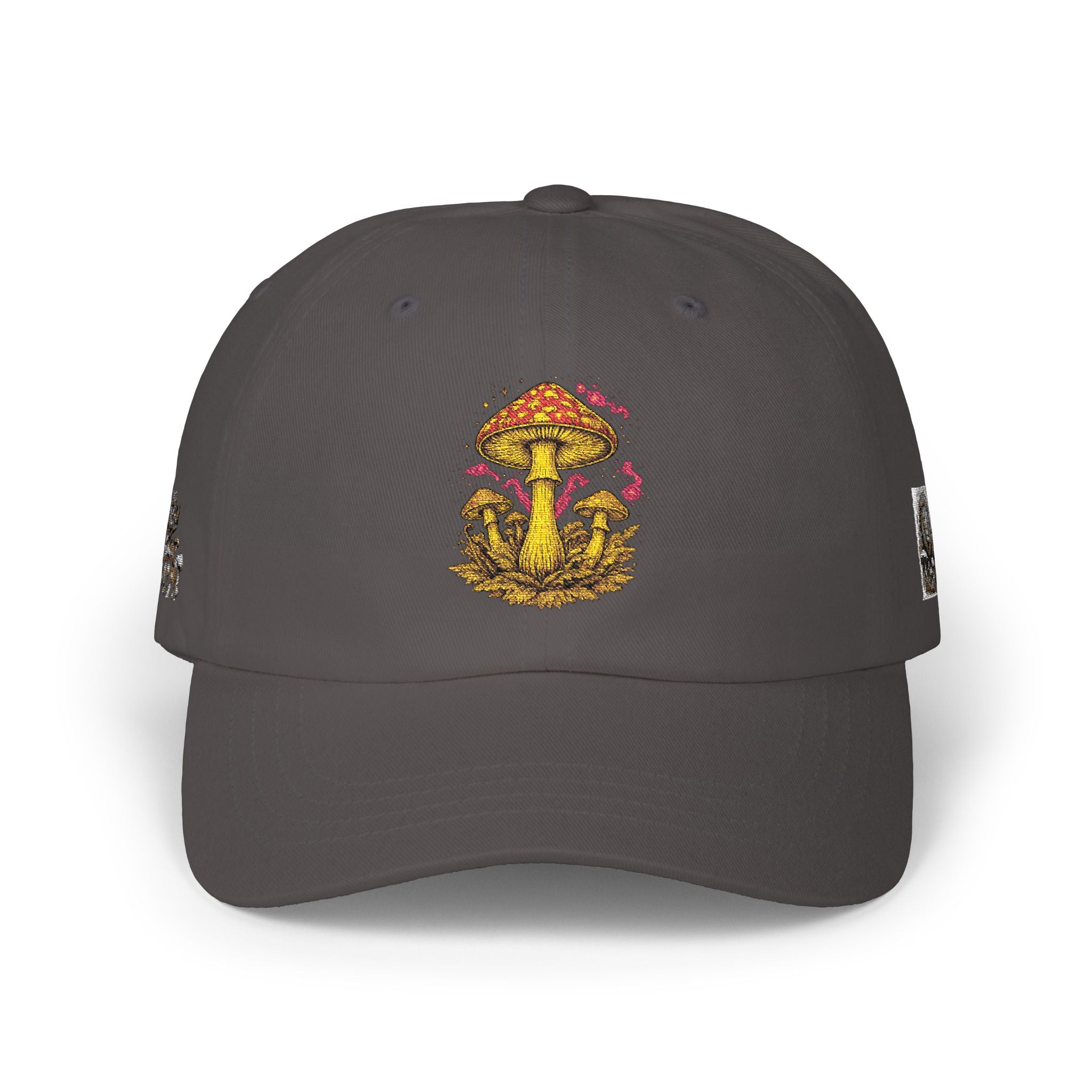 Mushroom Cluster Dad Cap — Psychedelic Nature Embroidered Baseball Hat