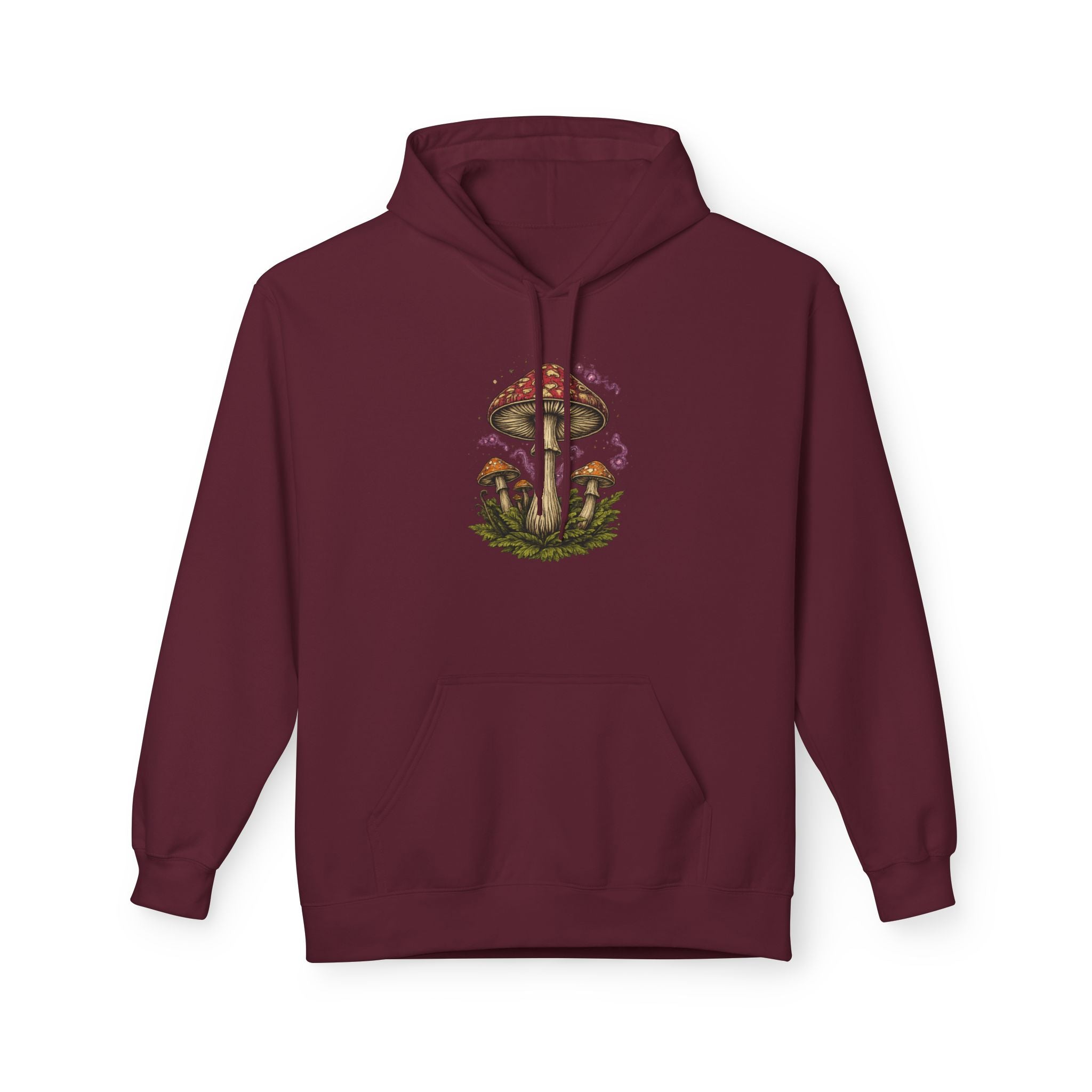 Mushroom Art Hoodie — Botanical Foraging Graphic Pullover
