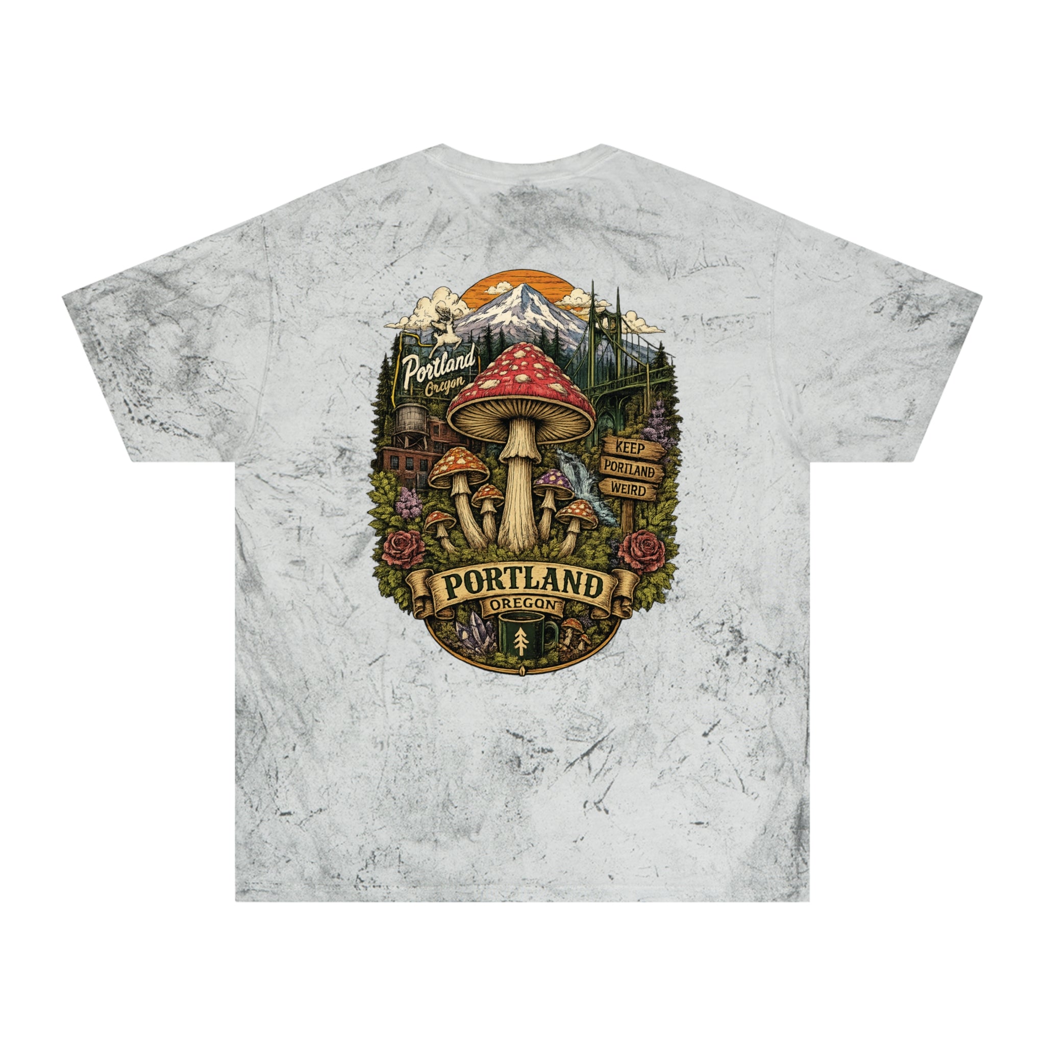 City: Portland Mushroom Vintage T-Shirt