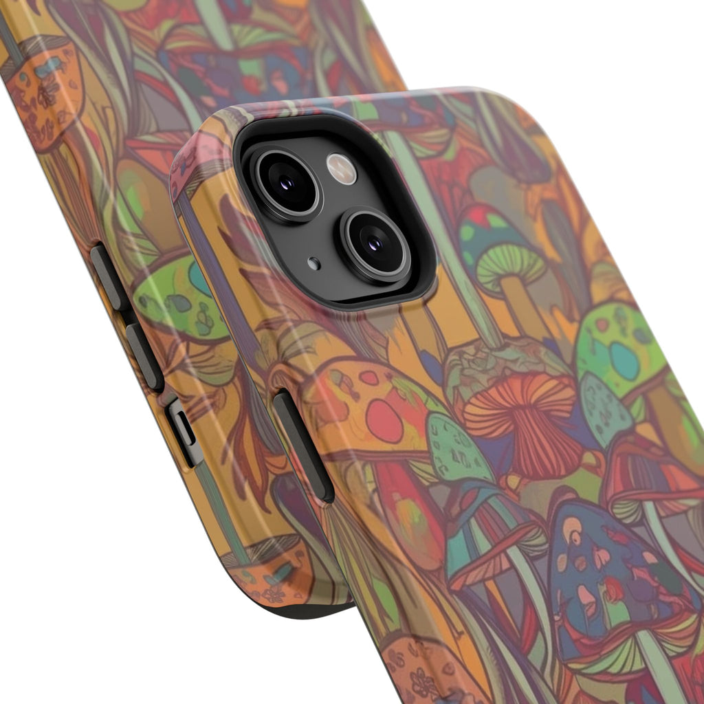Mushroom Grove Impact-Resistant Case, Unique Phone Cover for Nature Lovers, Mushroom Art Gifts, Phone Accessories for Festivals, [...]