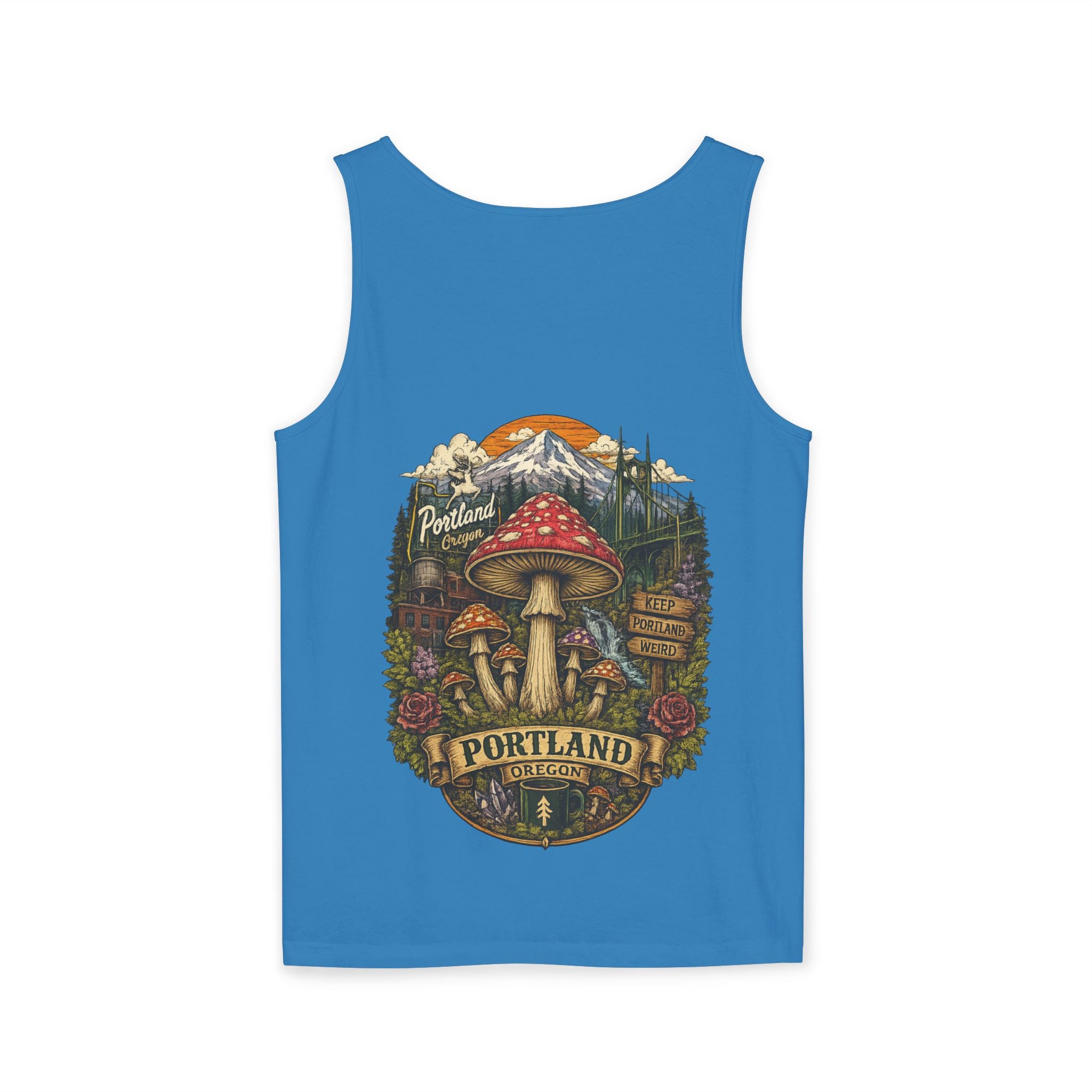 Mushroom Graphic Tank Top — Colorful Psychedelic Fungi Design