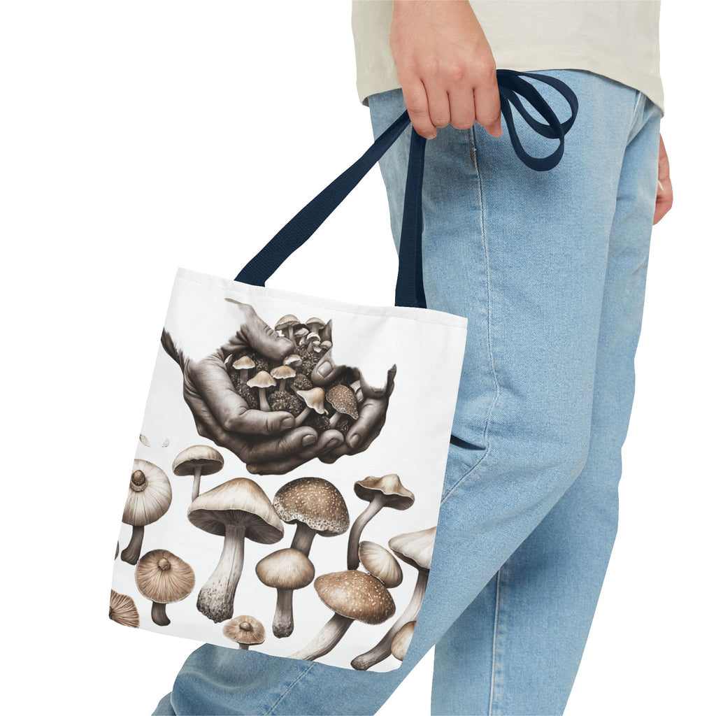 👐 “Harvested by Hand” Mushroom Tote – Carry Nature’s Story 🍄