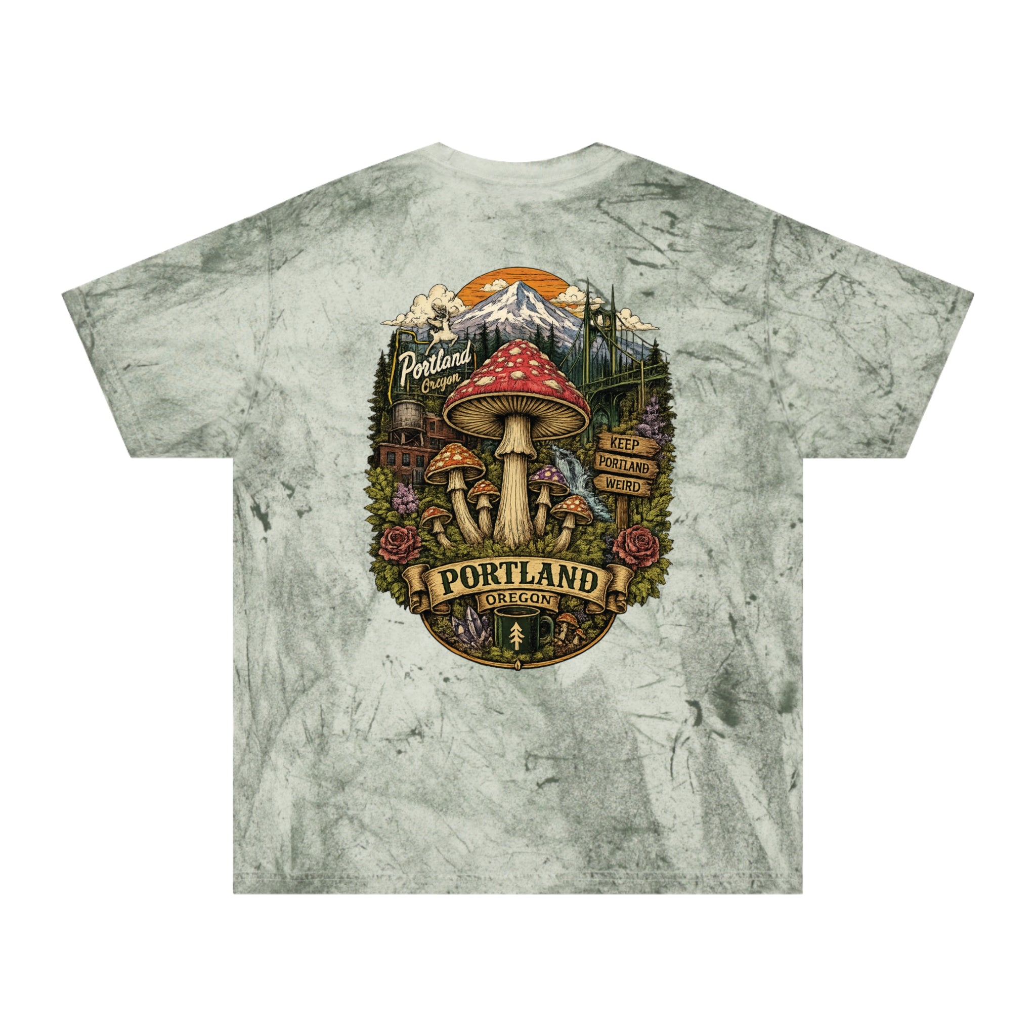 City: Portland Mushroom Vintage T-Shirt