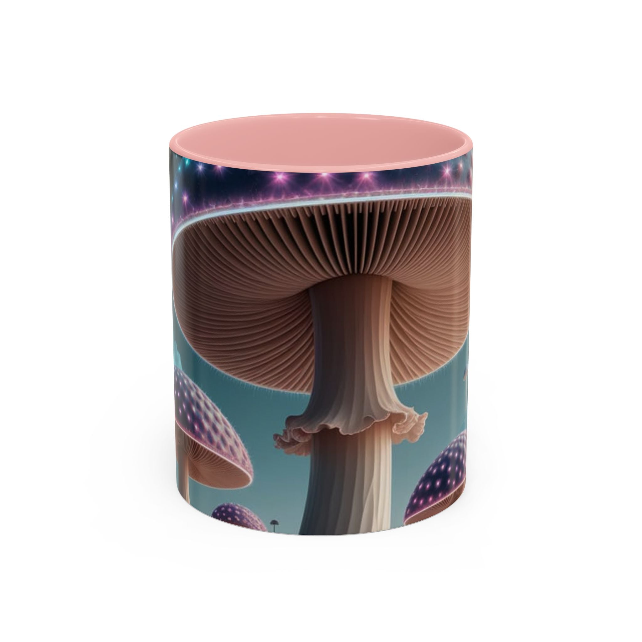 Mug: Mystical Mushroom Accent Coffee Mug — Fantasy Psychedelic Ceramic Cup (11/15oz)