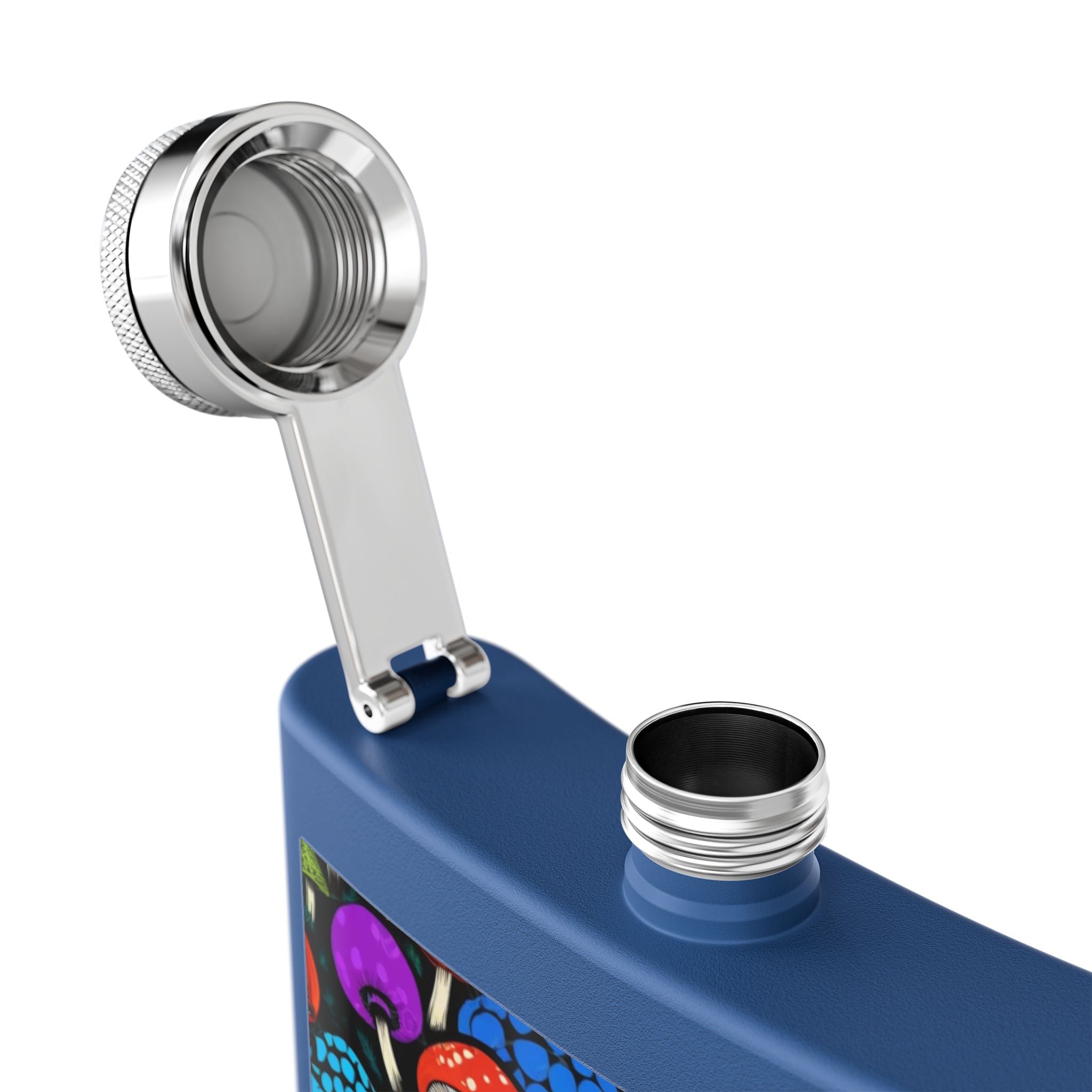 🌈 Psychedelic Pop Shroom Flask – Sip Boldly, Live Colorfully 🍄