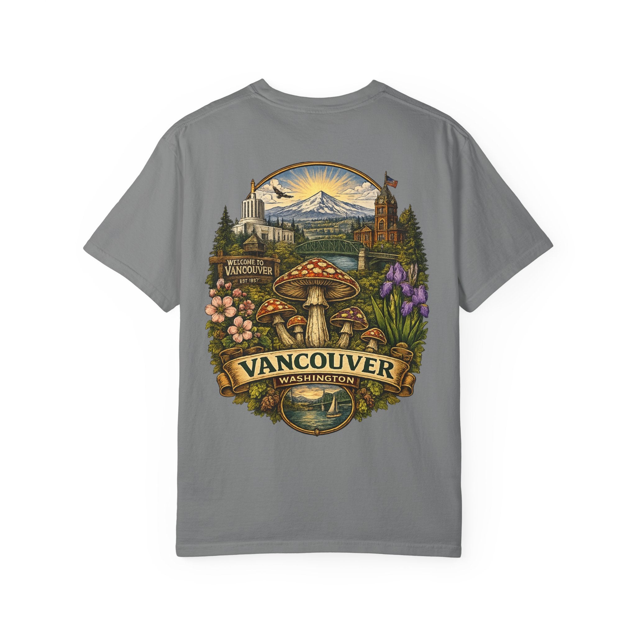 Lake Oswego Mushroom T-Shirt — Vintage Nature & Psychedelic Fungi Design